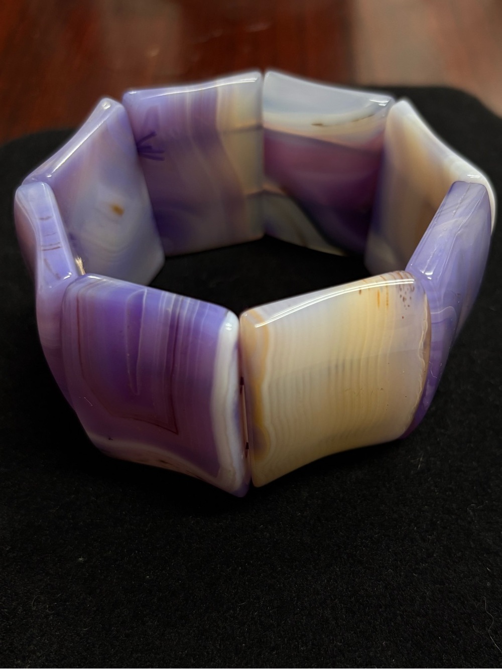 Stunning purple agate bracelet size 7.5 - Picture 3 of 6